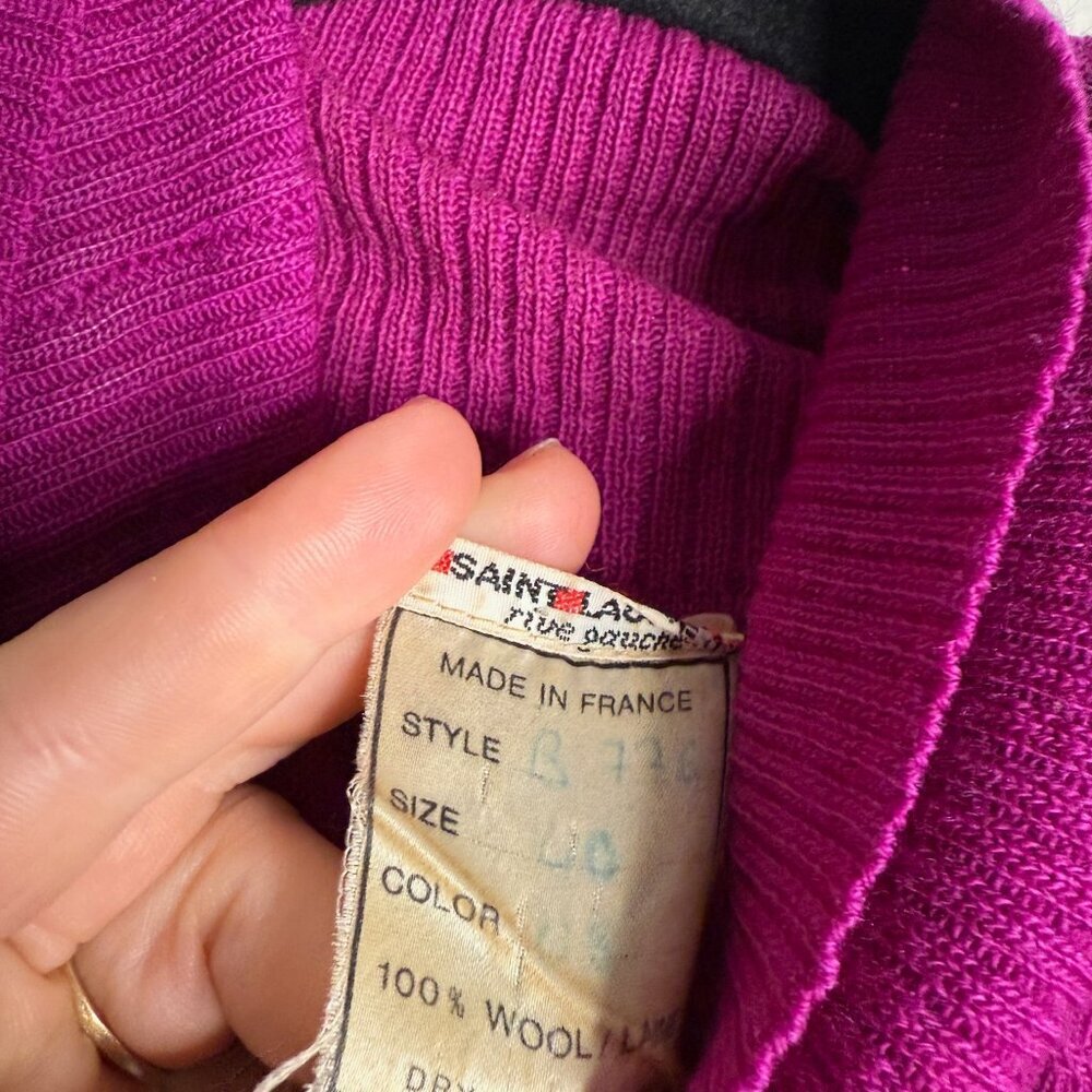 Yves saint Laurent designer‎ wool pink vintage authentic sweater - Picture 4 of 4